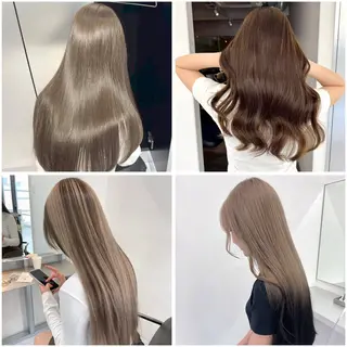 ロング カラー TATSU ミルクティーベージュのヘアスタイル