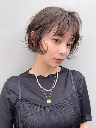 ミディアム カラー mimiiy梅田 中崎町ハイトーンのヘアスタイル