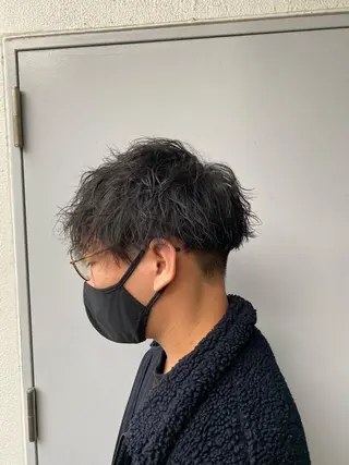 ショート パーマ メンズ 🟦ニュアンス/メン ズパーマ横浜🟦のヘアスタイル
