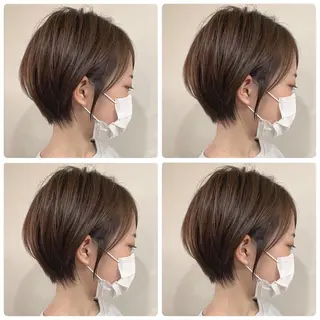 ショート カラー 京都大人女性ショート 徒歩1分/秋山のヘアスタイル