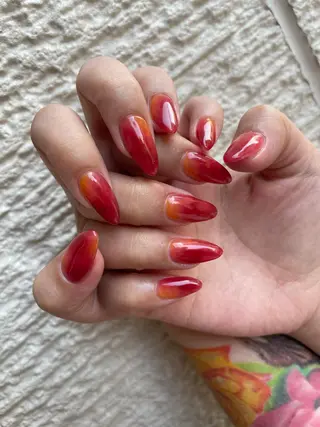 ロング カラー ヘアアレンジ キッズ ネイル マツエク・マツパ アイブロウ 福田 加奈のネイルデザイン