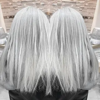 ミディアム カラー 縮毛/レイヤー 韓国/橋口のヘアスタイル