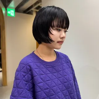 ショート ぱつっとボブ/ショ ート/高田明日美のヘアスタイル