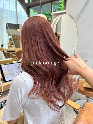 セミロング カラー 🍒髪質改善/暖色 艶カラー 🌸桜🌸のヘアスタイル
