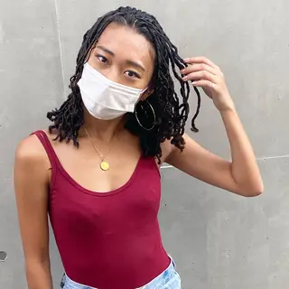 ミディアム カラー パーマ ヘアアレンジ メンズ キッズ ネイル マツエク・マツパ 中元 淳のヘアスタイル