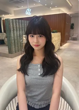 ロング 渋谷/韓国レイヤー 顔まわり特化マサキのヘアスタイル