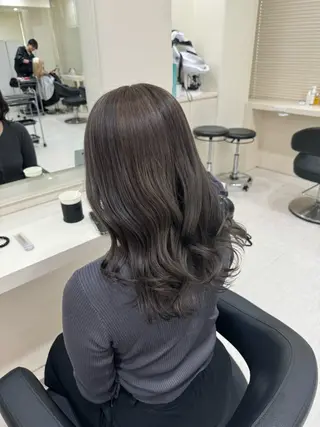 ロング カラー 🧡モテ髪＆透明感 🧡オレンジ🌻🧡のヘアスタイル