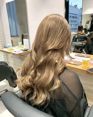 ロング shes茶屋町アリサ 🎀顔周り×韓国風のヘアスタイル