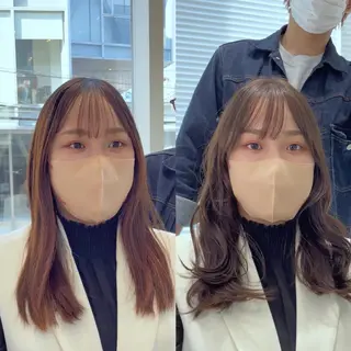 ミディアム KURO/韓国ヘア /レイヤーカットのヘアスタイル