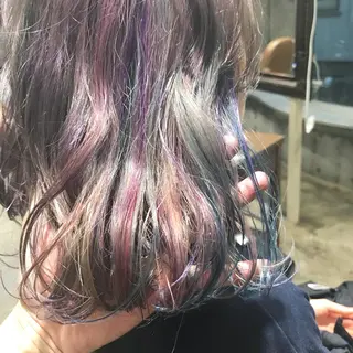 ミディアム カラー パーマ ヘアアレンジ メンズ キッズ ネイル マツエク・マツパ サロンドミルク 原宿のヘアスタイル