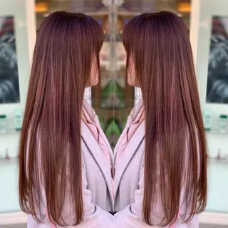 ロング カラー 髪質改善/縮毛矯正 /ブリーチ矯正/岡部のヘアスタイル