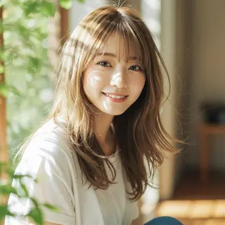 ミディアム 野中 麻衣のヘアスタイル