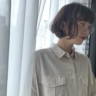 ミディアム カラー ORIKA 美容室のヘアスタイル