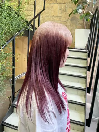 ロング ハギワラ ミナコのヘアスタイル
