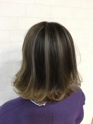 ミディアム カラー Agu hair rupia 金沢店所属・金沢美容室/ 艶髪/夜営業/JINのヘアスタイル