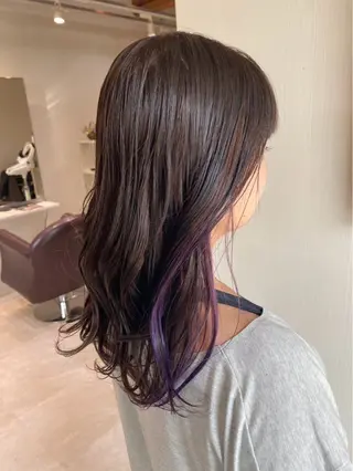 セミロング カラー Francis.所属・ボブ✄/透明感カラー 上野 梨奈のヘアスタイル