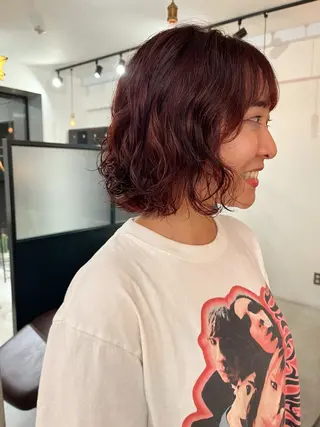 ショート カラー 暖色/パーマ 🌼クニトウメイのヘアスタイル