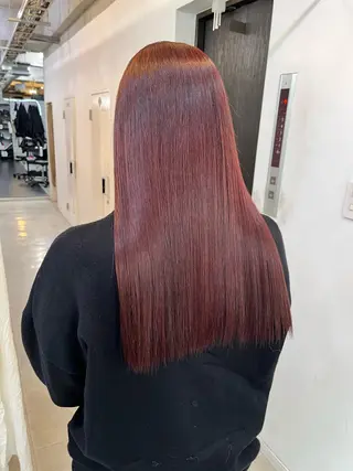 セミロング カラー 柔らかいヘアカラー 大成のヘアスタイル