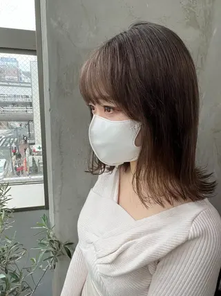 ショート カラー ダン/メンズ/ 顔周り×透明感カラーのヘアスタイル