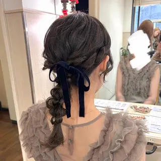 ミディアム ヘアアレンジ 横浜パーマ🌐 暖色カラー🍒もえかのヘアスタイル