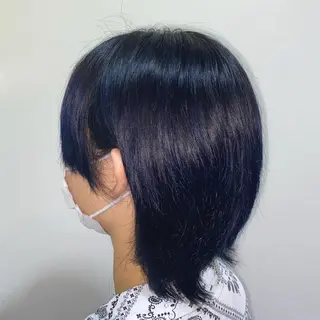 ミディアム カラー 艶暖色カラー🍒 縮毛矯正ほののヘアスタイル