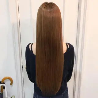 ロング SHIN/レイヤー カット×クロスパーマのヘアスタイル