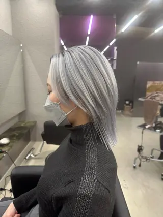 ミディアム カラー 鈴木直之/ハイトーン /ボブ/美髪矯正のヘアスタイル