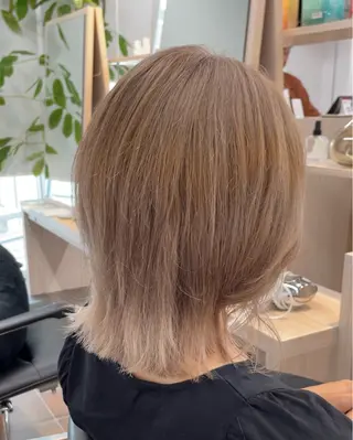 ミディアム レイヤーパーマ/ ショートパーマ/横浜のヘアスタイル