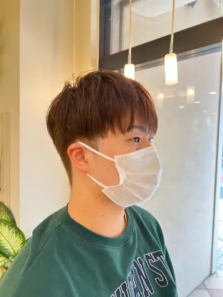 ショート カラー メンズ 最高の髪質改善🩵 艶カラー 惠美のヘアスタイル