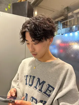 ショート パーマ メンズ メンズ得意です💥 ハユカといいます❗️のヘアスタイル