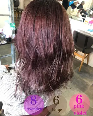 ミディアム カラー 韓国ヘア/レイヤー/ 暖色カラー/ Aiのヘアスタイル