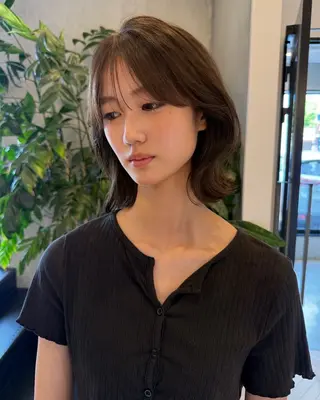 ミディアム LUVISM長岡 ボブ/三浦めい🌟のヘアスタイル