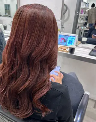 ロング 艶カラー/レイヤー /メンズ/マツエクのヘアスタイル