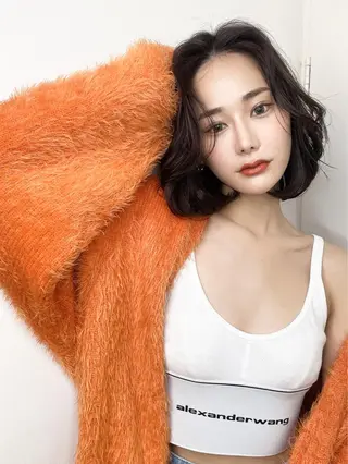 ミディアム カラー シバタ ショウゴのヘアスタイル