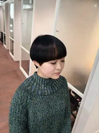 ショート カラー ショート／ミニボブ マンツーマン/マユコのヘアスタイル
