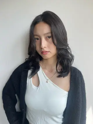 ロング パーマ ナガノリノ /ボブ/ ベージュ/暖色のヘアスタイル