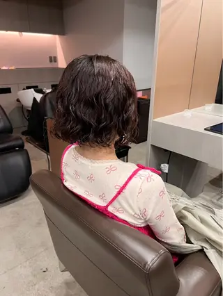ミディアム パーマ リタッチ レディース パーマ/ 育斗のヘアスタイル