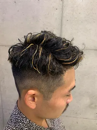 ショート カラー パーマ メンズ ラニティック所属・田辺 東陽のヘアスタイル