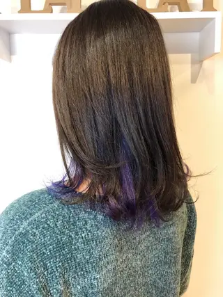 セミロング カラー 青野 文香のヘアスタイル