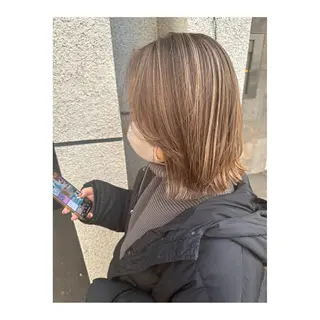 ミディアム カラー メンズパーマ 次元のヘアスタイル