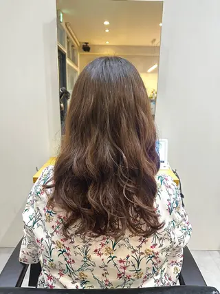 セミロング パーマ Agu hair noman マナのヘアスタイル