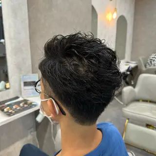 ショート パーマ メンズ 菊地　智 【LAZO】千歳船橋のヘアスタイル