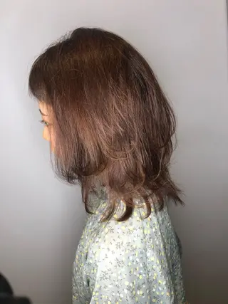 ミディアム 難しい髪質の縮毛矯正 高岡/射水/髪質改善のヘアスタイル