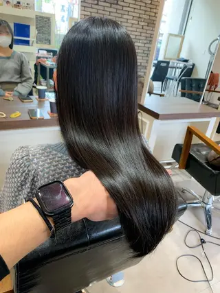 ロング カラー パーマ Uni.所属・地毛風ストレート/ 髪質改善/榎本流行のヘアスタイル