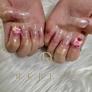 ネイル ❤️💛🩵京橋 痛ネイル⭐️3Dのネイルデザイン