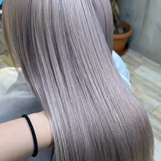ロング ぱつっとボブ/Wカラ ー/ことこ🍒のヘアスタイル