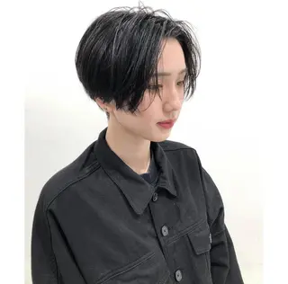 ショート カラー ヘアアレンジ メンズ マツエク・マツパ 【姫カット】 ナカムラコウキのヘアスタイル