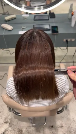 ミディアム カラー ✨髪質改善 縮毛矯正 艶髪 立川 コウキ✨のヘアスタイル