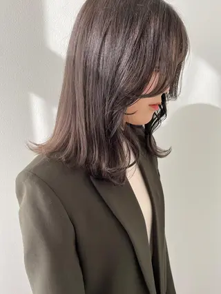 セミロング カラー ♡manami ♡のヘアスタイル
