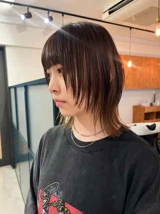 ミディアム 暖色・パーマ 🌼クニトウメイのヘアスタイル